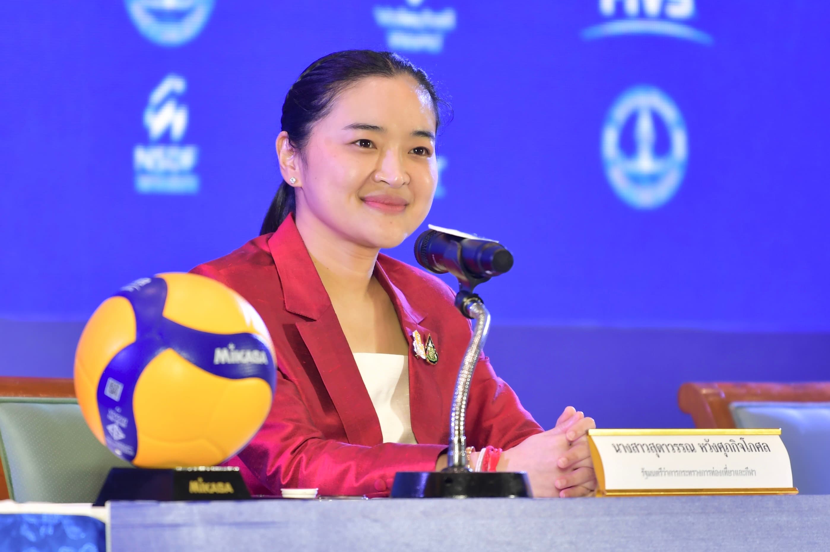 รมว.สุดาวรรณเป็นประธานแถลงข่าวการเป็นเจ้าภาพจัดการแข่งขันวอลเลย์บอลหญิง เนชันส์ ลีก 2024 รอบชิงชนะเลิศ