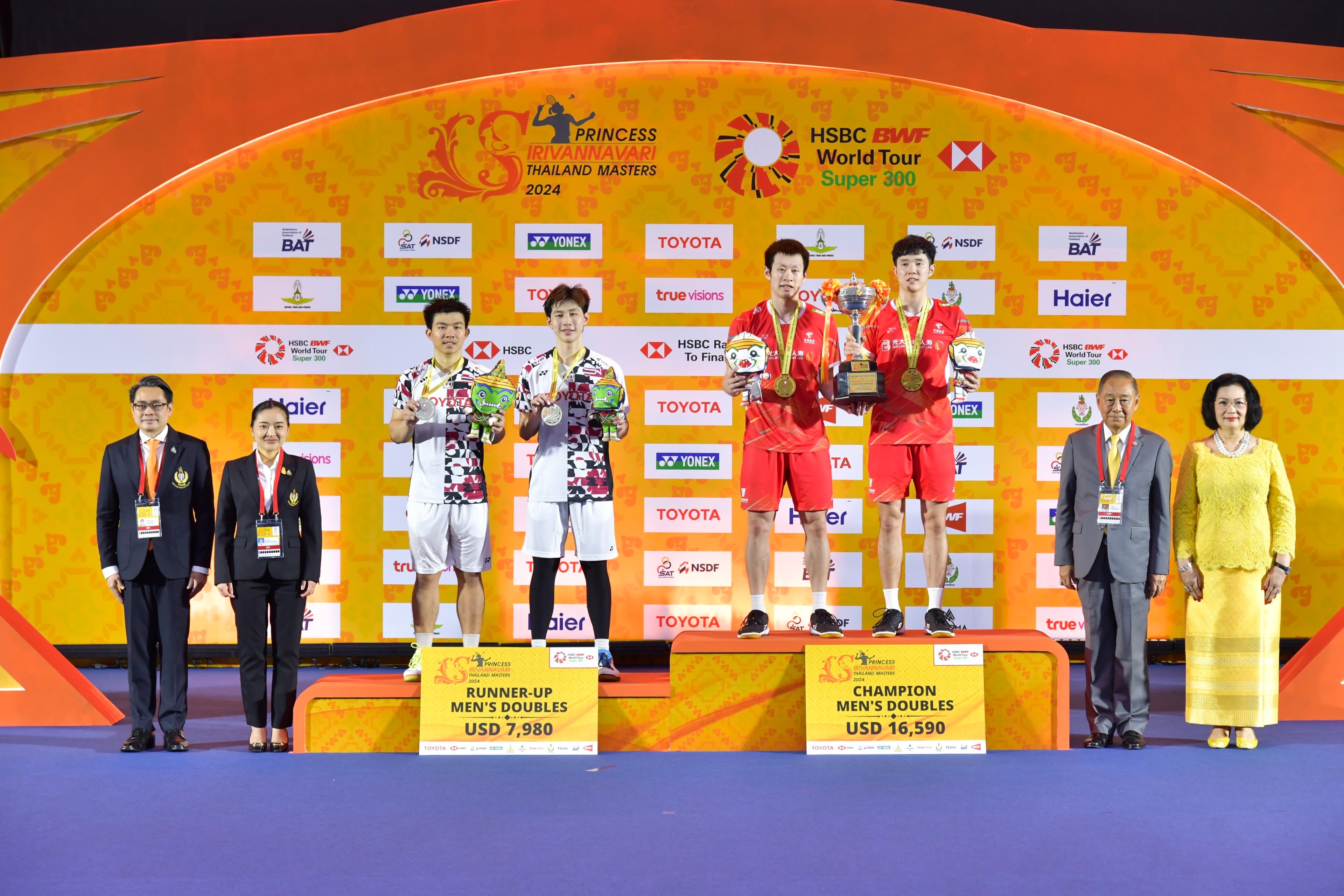 “พี” พีรัชชัย  กับ “โอโม่” พรรคพล นักแบดมินตันคู่ชายไทย คว้ารองแชมป์แบดมินตัน รายการ ปรินเซส สิริวัณณวรี ไทยแลนด์ มาสเตอร์ส 2024