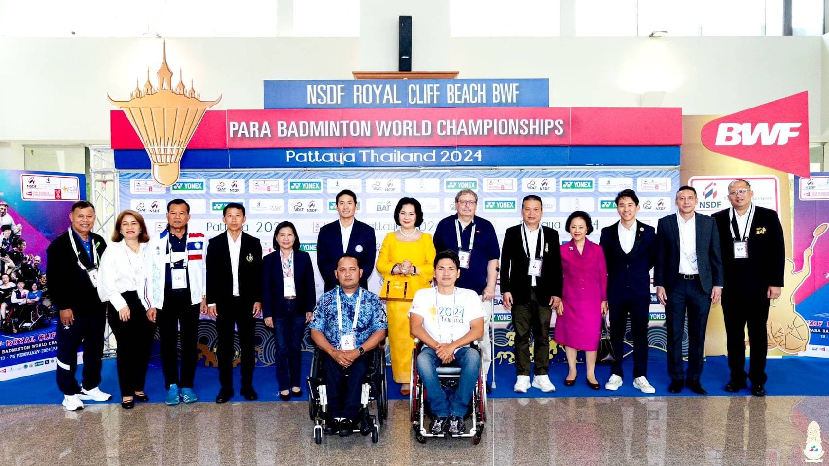 พิธีมอบเหรียญรางวัลการแข่งขันแบดมินตันรายการ “NSDF ROYAL CLIFF BEACH BWF Para Badminton World Championships 2024”