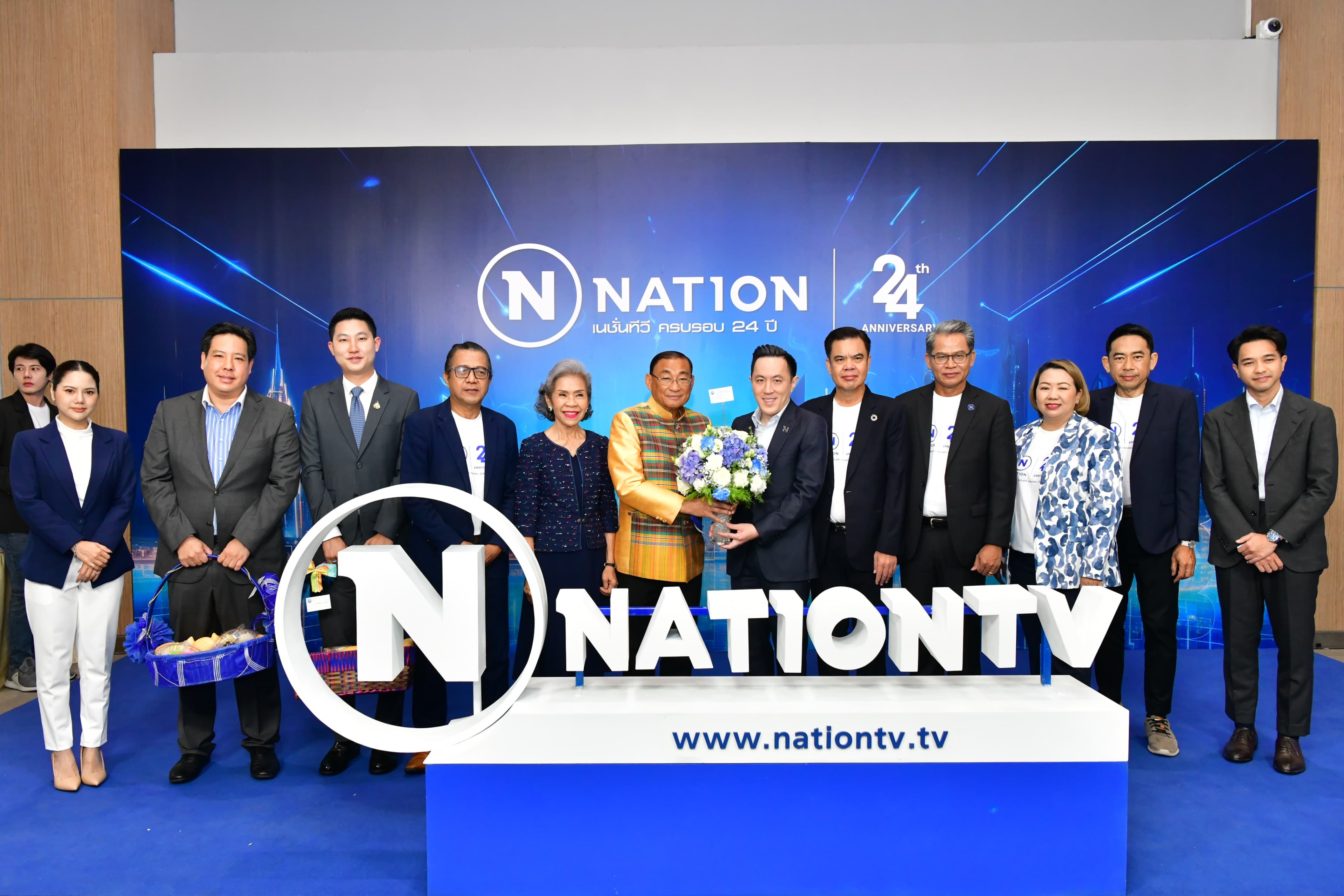 รมว.เสริมศักดิ์ ร่วมแสดงความยินดีในโอกาสครบรอบ 24 ปี เนชั่นทีวี ช่อง 22