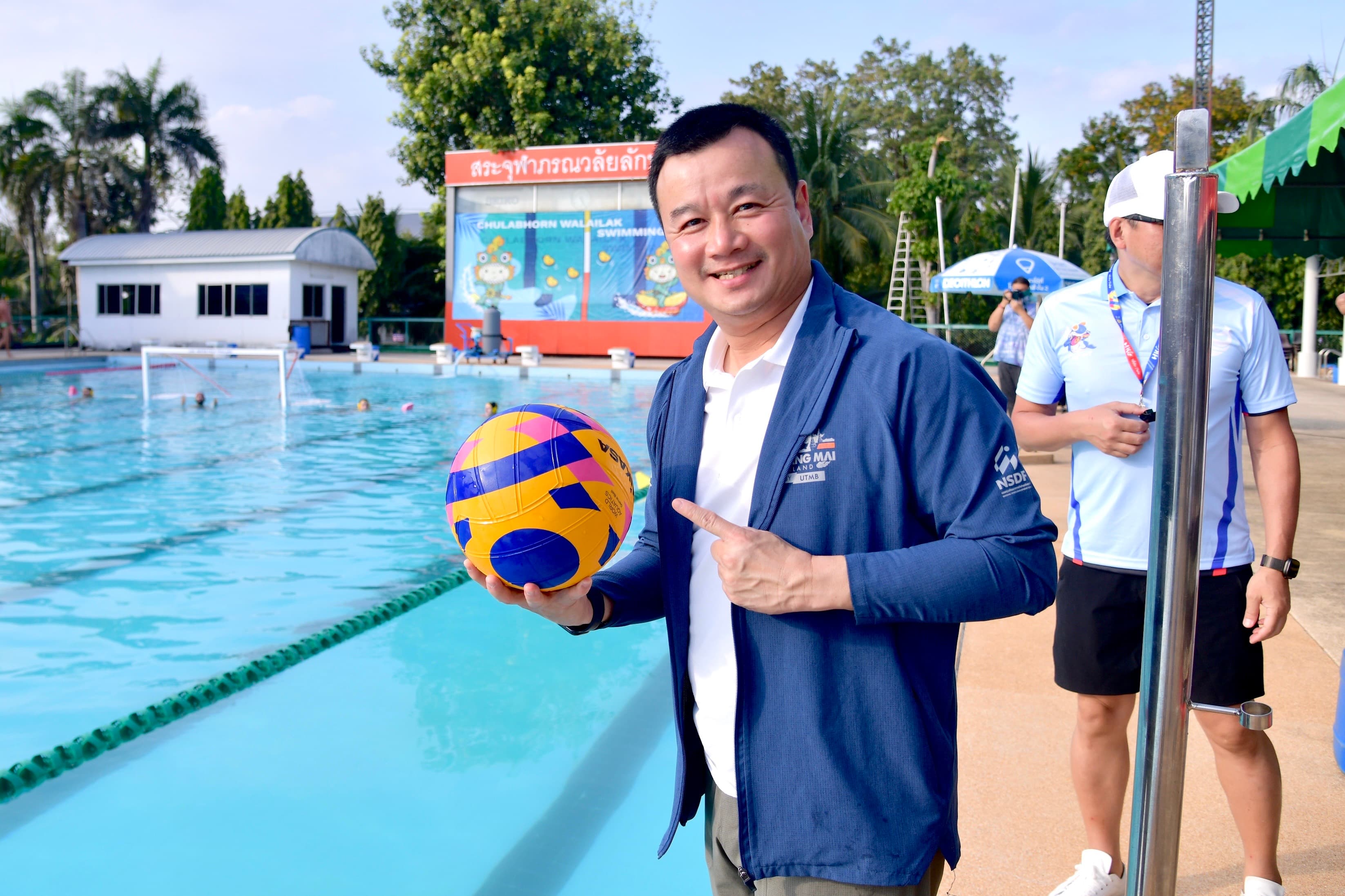 รัฐมนตรีว่าการกระทรวงการท่องเที่ยวและกีฬา ชมการแข่งขันโปโลน้ำนานาชาติ และมอบเหรียญรางวัล Bangkok Water Polo Invitational Cup 2024