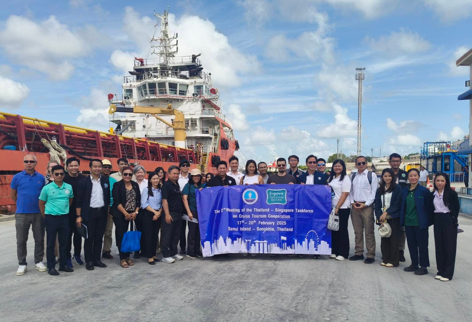 รองปลัดกระทรวงฯ พาคณะทำงานท่องเที่ยวเรือสำราญ ผู้แทนจาก Singapore Tourism Board และสายเรือ ลงพื้นที่สำรวจศักยภาพ โอกาส และความเป็นไปได้ในการส่งเสริมการท่องเที่ยวเรือสำราญ ในพื้นที่จังหวัดสงขลา