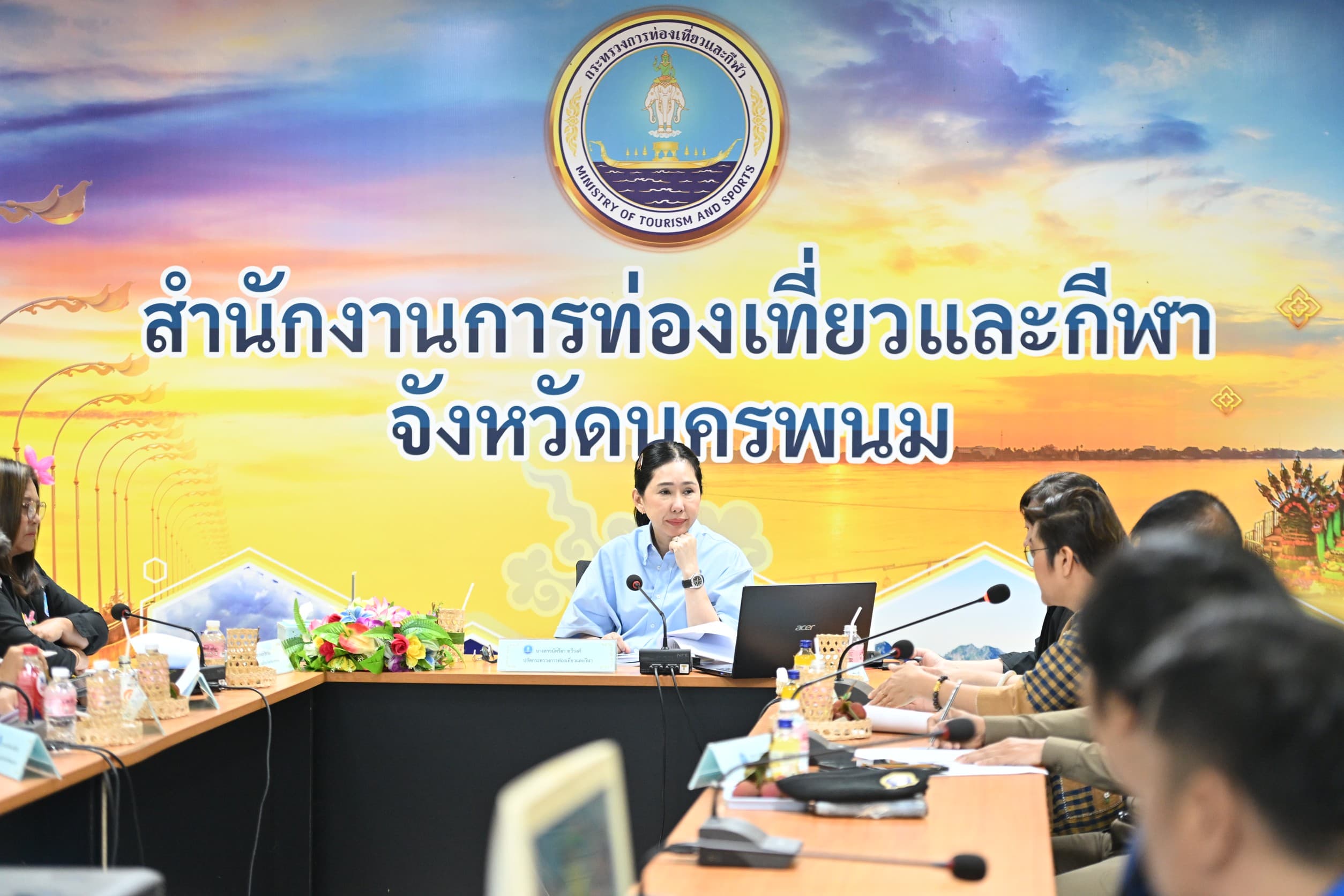 ปลัดกระทรวงการท่องเที่ยวและกีฬา ติดตามการท่องเที่ยวและความปลอดภัยนักท่องเที่ยวพื้นที่นครพนม เตรียมพร้อมรองรับการประชุม ครม.สัญจร