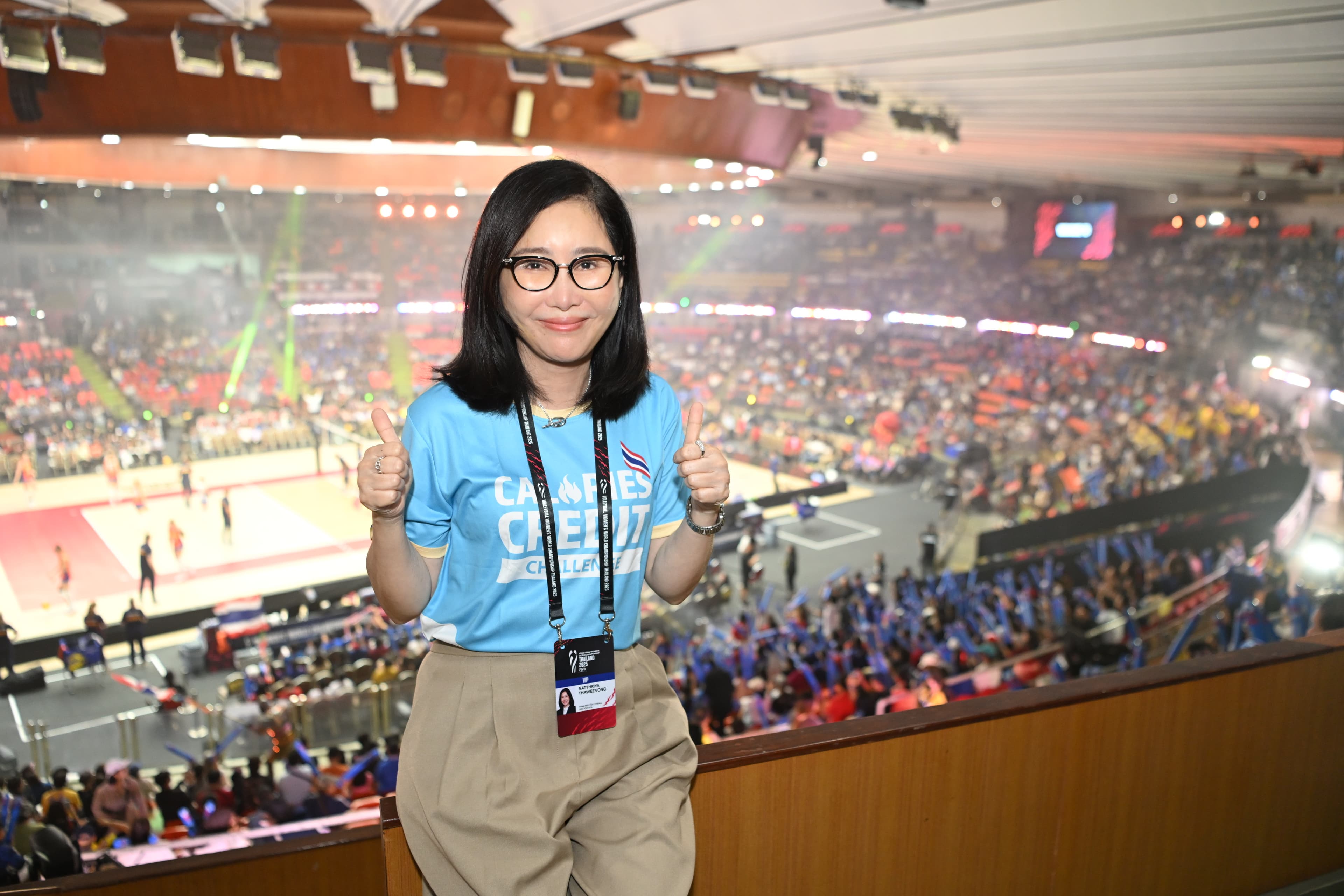 ปลัดกระทรวงการท่องเที่ยวและกีฬา ร่วมชมและให้กำลังใจนักวอลเลย์บอลหญิงทีมชาติไทย ในศึกชิงแชมป์โลก 2025